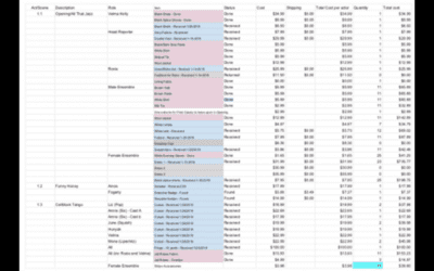 Musical Theatre Costume Budget