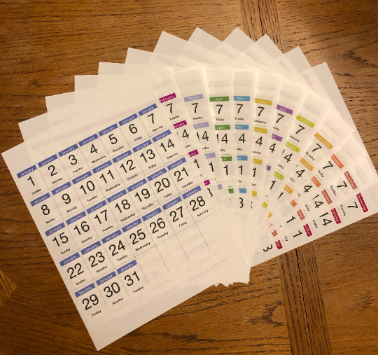 Journal Date Stickers<br />
