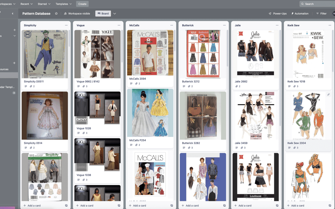 Sewing Pattern Organization
