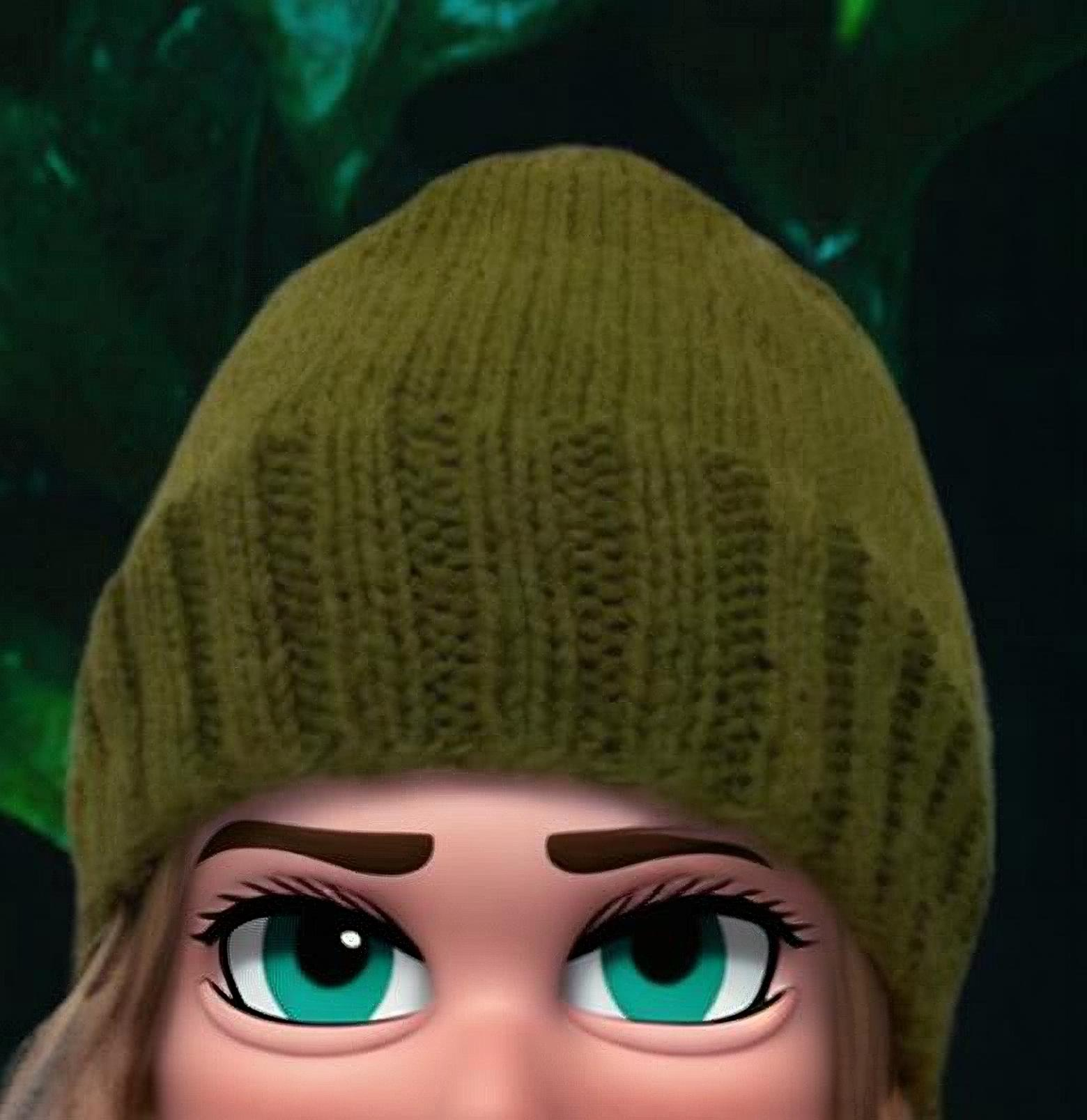 Odd old woman modelling Frostline Classic Beanie