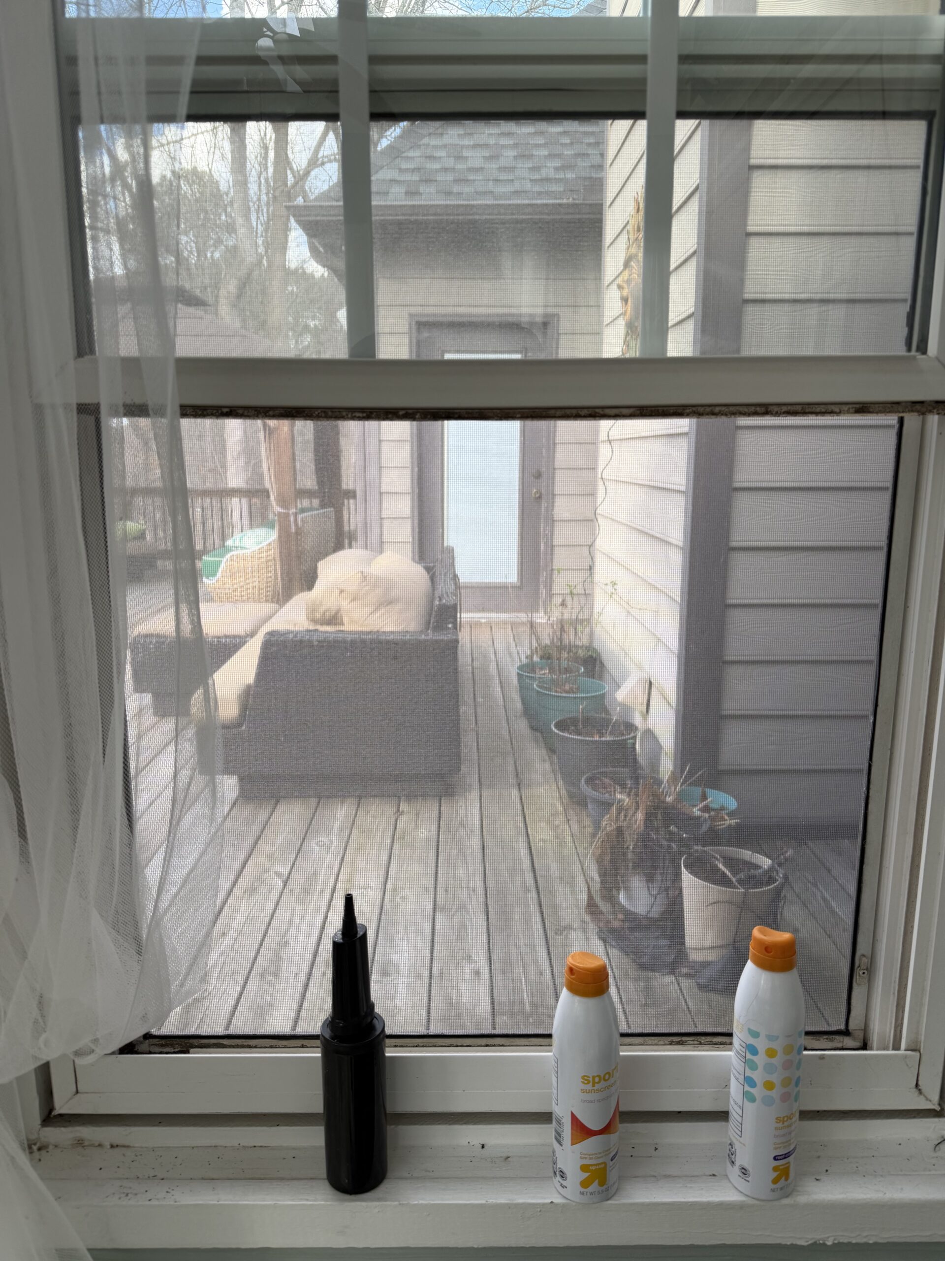 Porch Screen with Pollen-Filtering Mesh